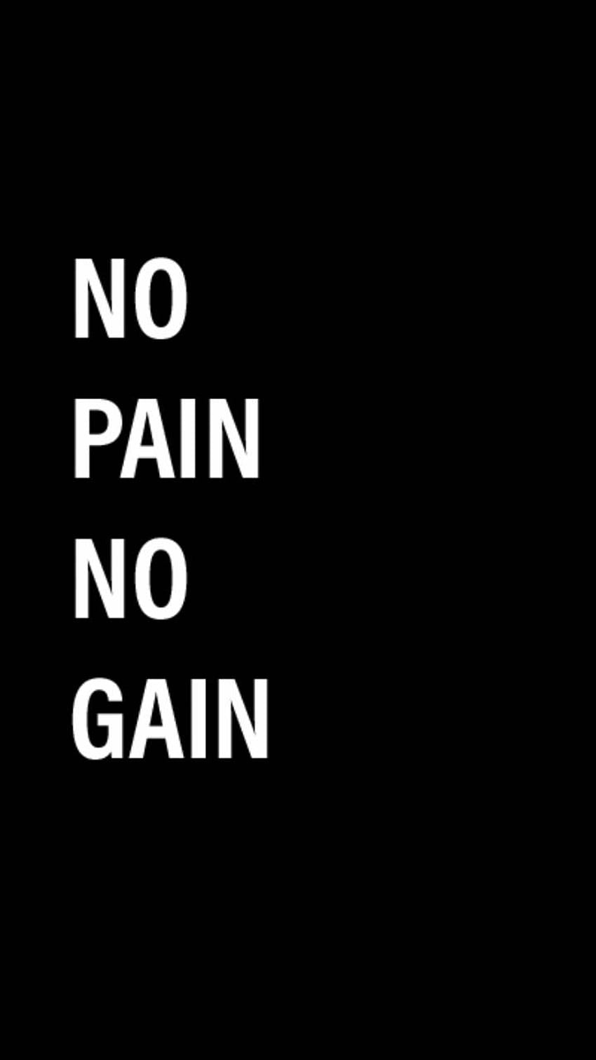 No pain No gain, Pain Black and White HD電話の壁紙