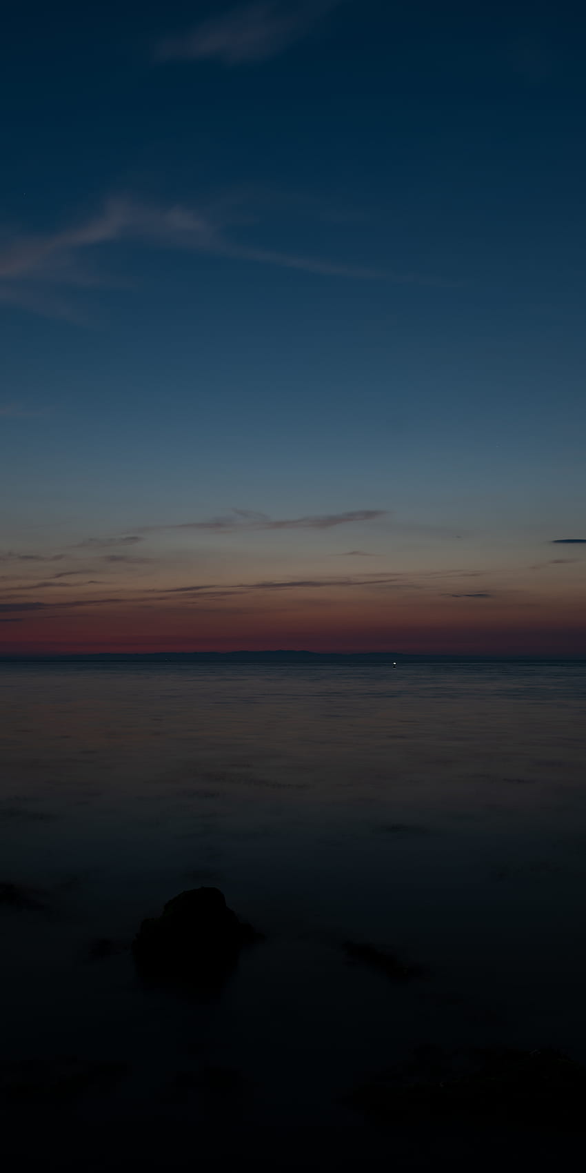 風景、海、たそがれ、地平線、暗い、夕暮れ HD電話の壁紙