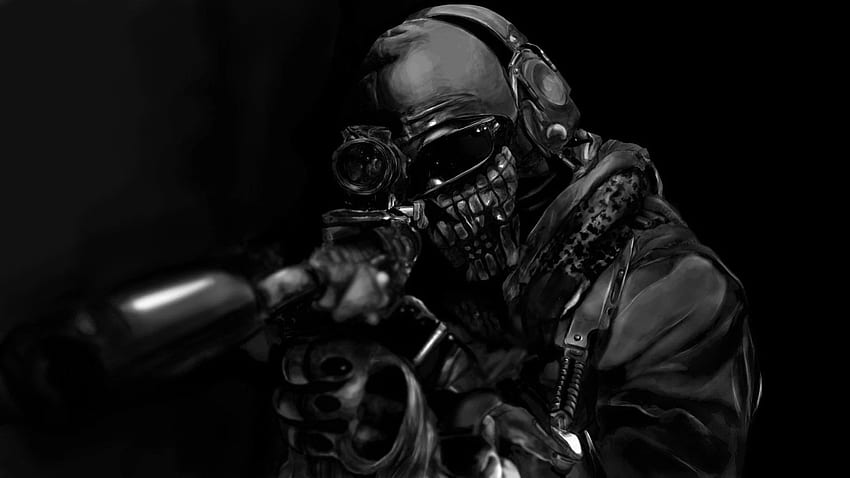 Call of Duty: ผีและพื้นหลัง, Ghost Azrael วอลล์เปเปอร์ HD