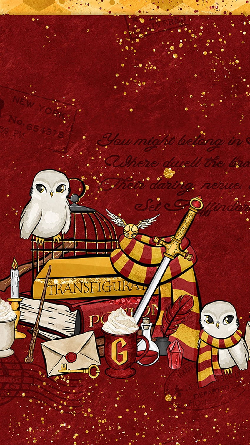 Gryffindor Harry Potter Owl HD phone wallpaper  Pxfuel