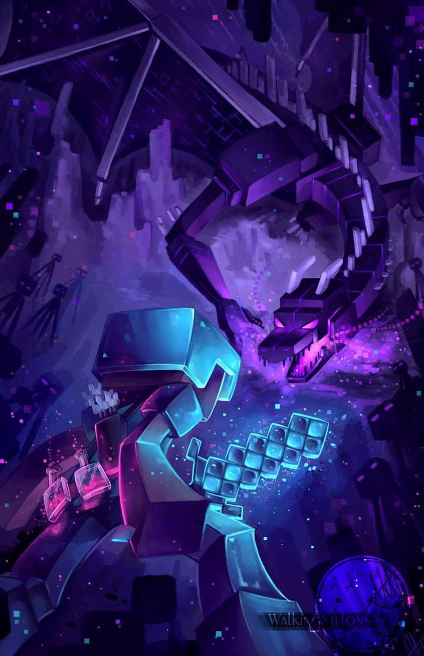Epic Minecraft - The End! by WalkingMelonsAAA in 2020. Minecraft, Awesome Minecraft HD phone wallpaper