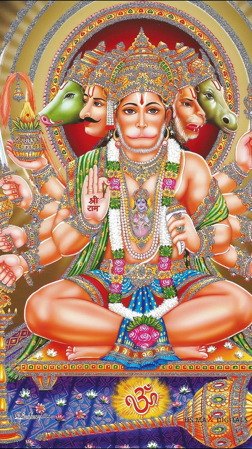 Panchmukhi Hanuman, Bóg, Hanuman Tapeta na telefon HD