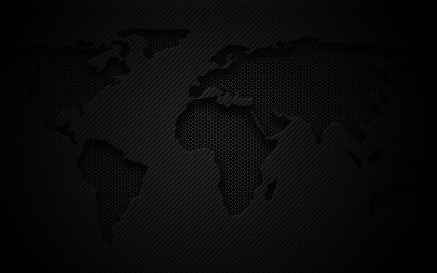 World Map Dark MacBook Air, Black MacBook HD wallpaper