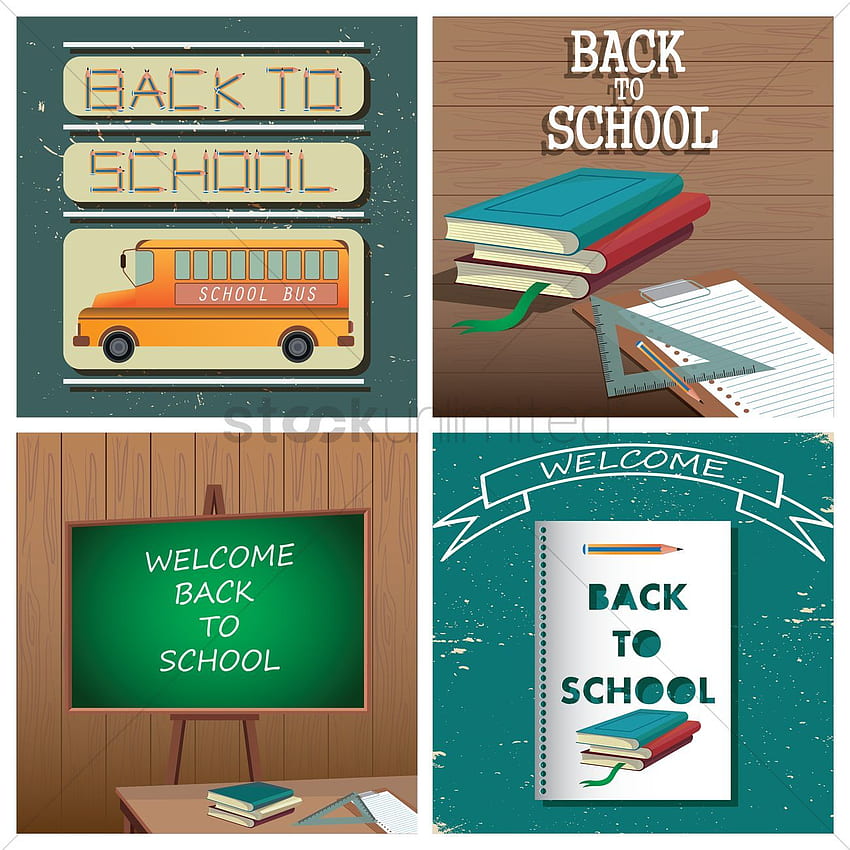 Set of back to school Vector - 1616659, Welcome Back to School HD phone wallpaper