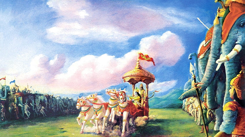 Bhagavad Gita Mahabharat Painting 01875 [] para su, móvil y tableta. Explora el Bhagavad Gita. Bhagavad Gita, Gita fondo de pantalla
