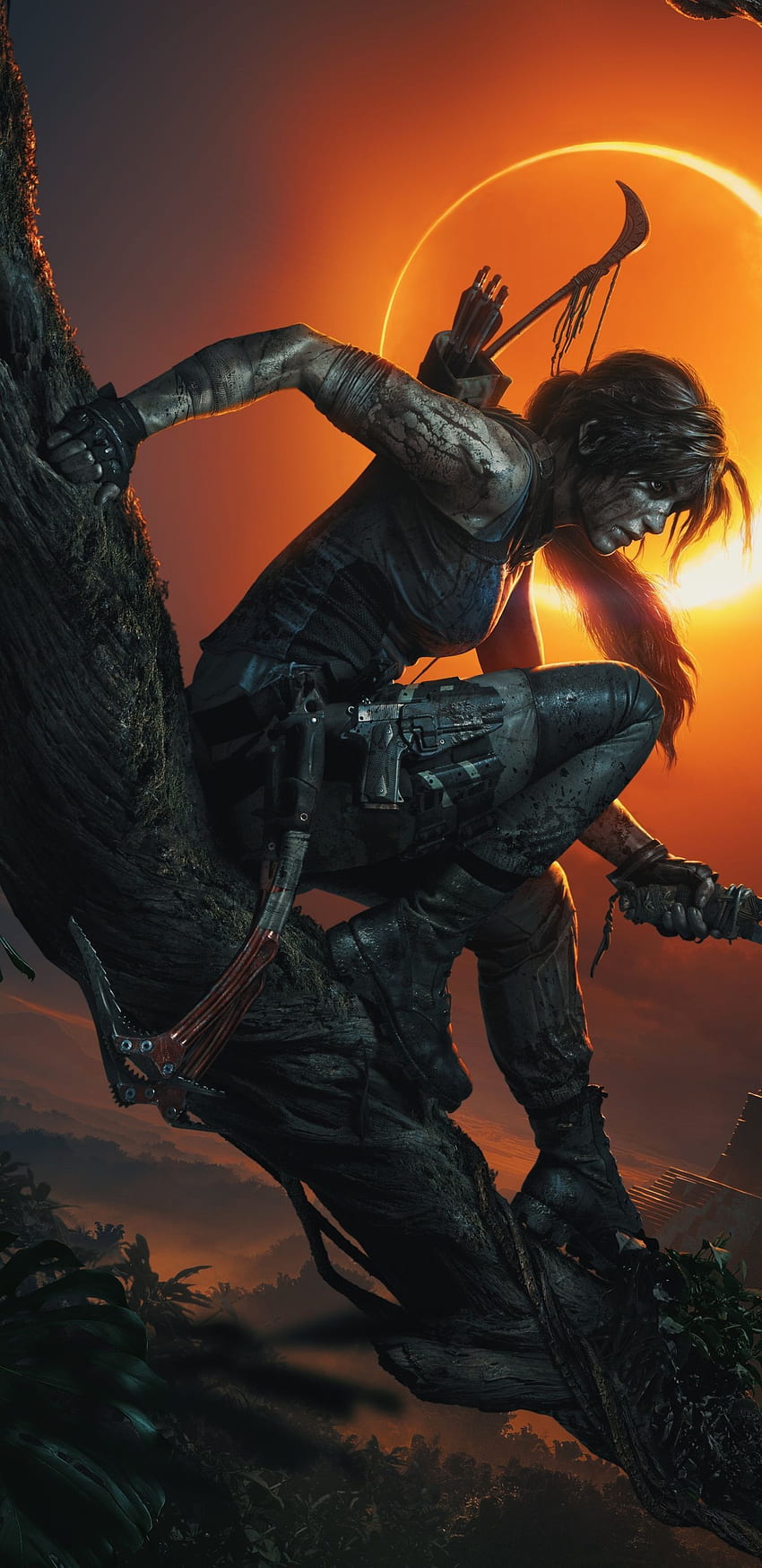 Shadow of the Tomb Raider . Tomb Raider. Гробница, ездач на гробница HD тапет за телефон