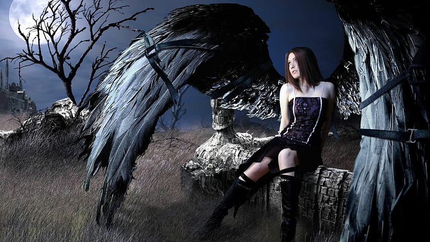 Dark Angel : , , for PC and Mobile. for iPhone, Android, Dark Art Gothic Angel HD wallpaper