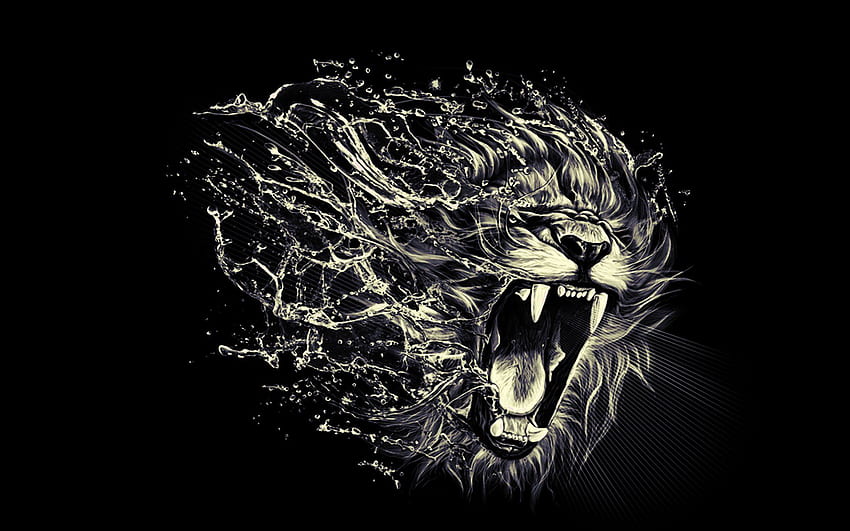 Cool Lion, Hipster Lion HD wallpaper