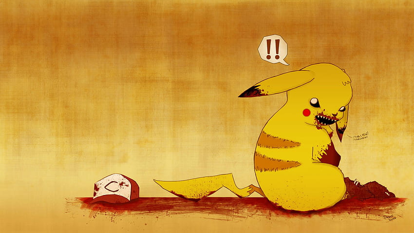 Pikachu dibujado - Pikachu comiendo ceniza - - teahub.io fondo de pantalla