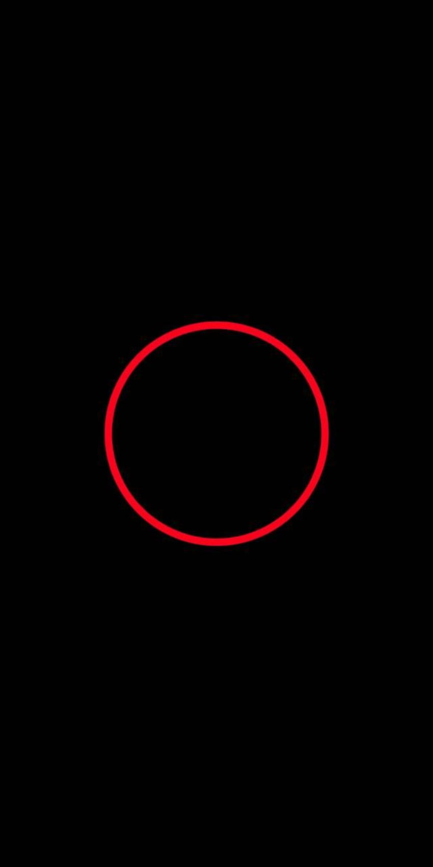 Черен, червен пръстен HD тапет за телефон