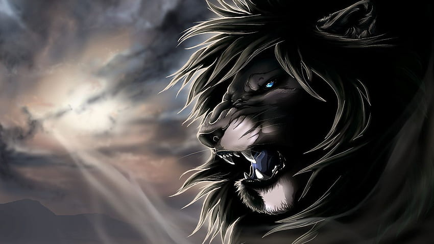 Wütender Löwe Telefon Tiger Hochauflösendes Feuer - Löwe animiert -, Wütender Löwe Art HD-Hintergrundbild