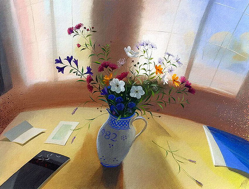 Nicholas Hely Hutchinson, Nicholas Hely Hutchinson, sztuka, malarstwo, kwiat Tapeta HD