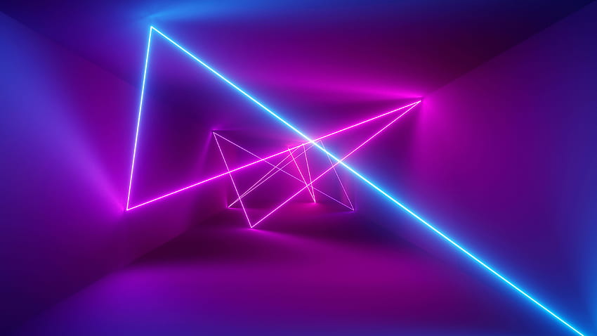 Penghalang Laser Neon Wallpaper HD