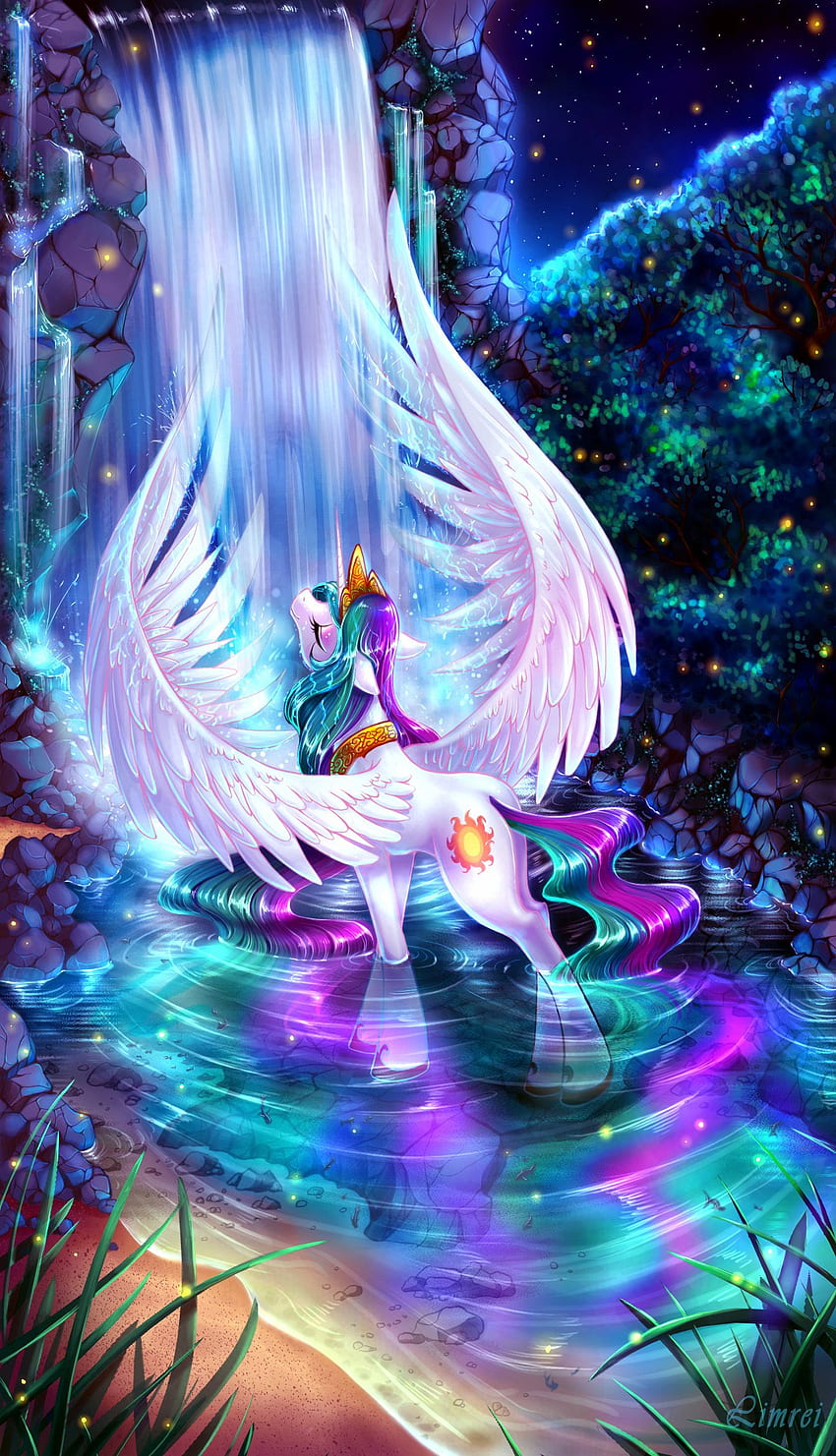 Prinzessin Celestia - My Little Pony Anime Board HD-Handy-Hintergrundbild