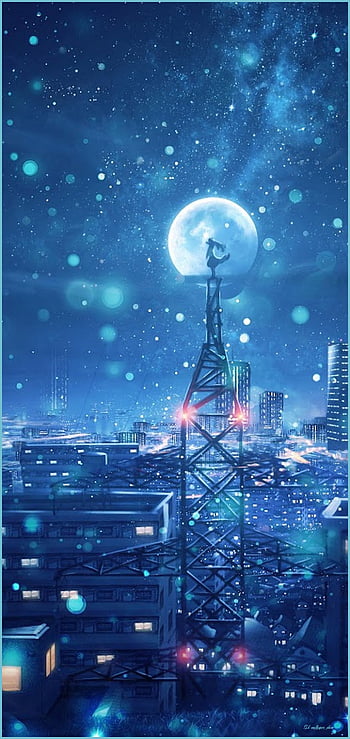 Anime night city phone HD wallpapers | Pxfuel