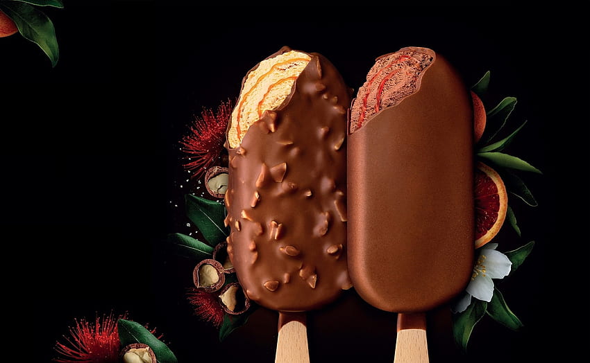 Chocolate ice cream, Chocolates, Ice cream, Sweet, Nuts HD wallpaper