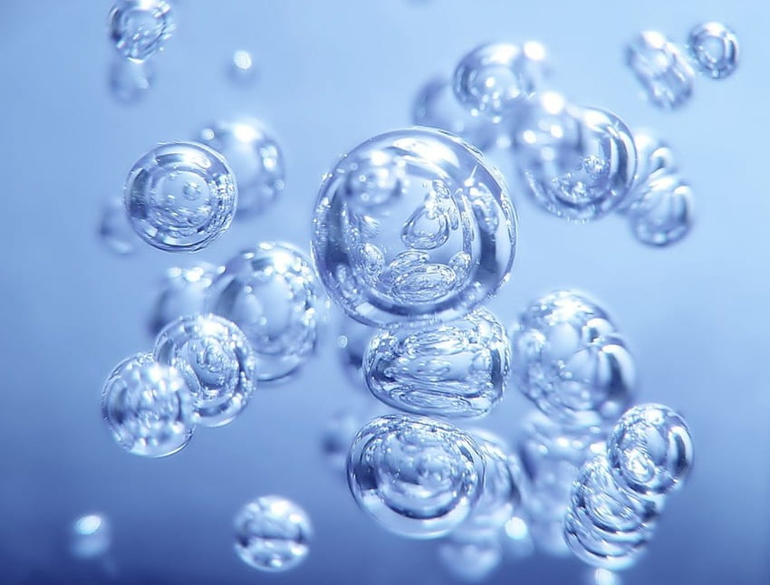 Abstract Bubbles, bubbles, blue backround HD wallpaper