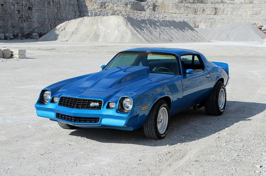 1978-Camaro, 2ª Geração, Clássico, Azul, GM papel de parede HD