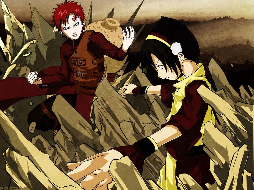 Anime Crossover Toph Beifong Avatar The Last Airbender Gaara Naruto HD wallpaper