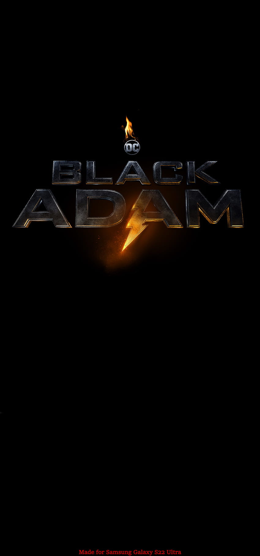 Black Adam DC Flame, Movie, S22, Rock, Dwayne, Lightning, Samsung, Ultra HD тапет за телефон