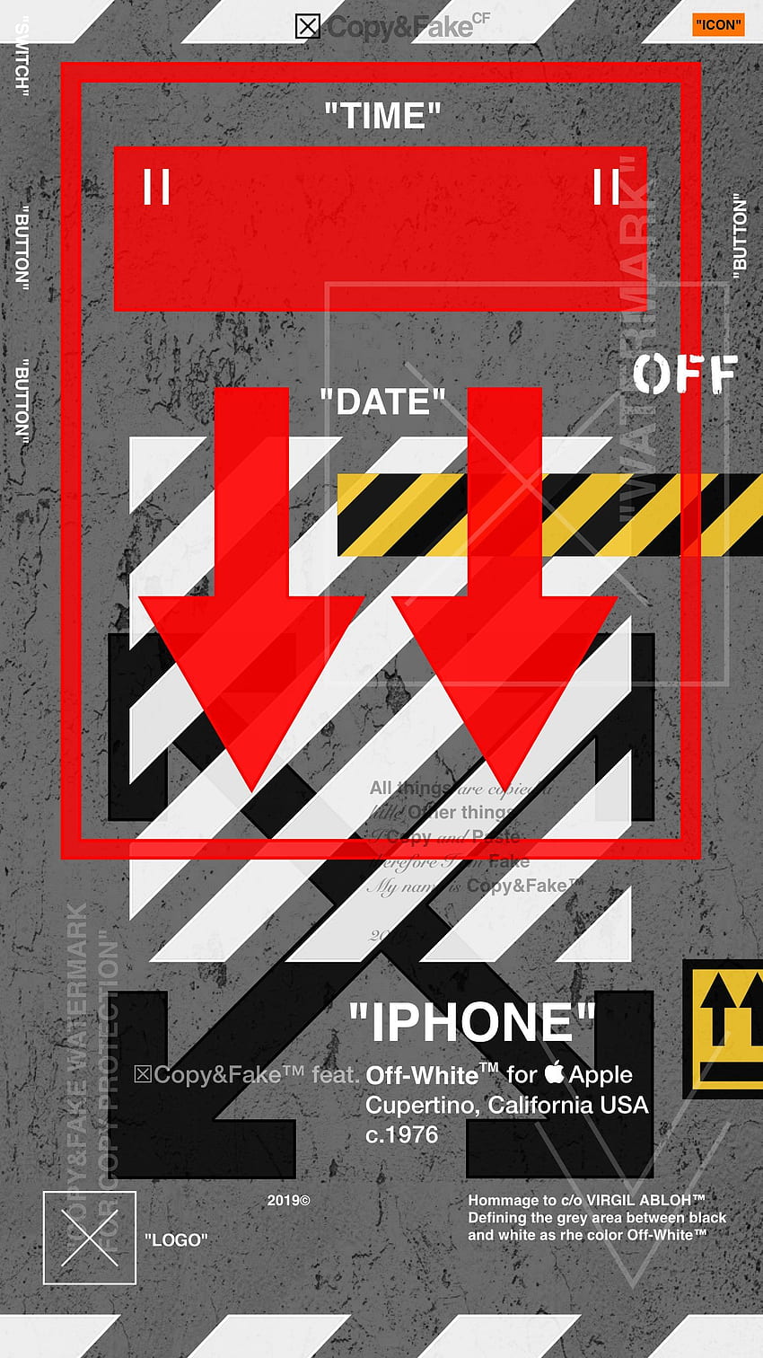 Off White™ For IPhone DOWN ARROWS. IPhone Off White, Dark Iphone, Hype ...