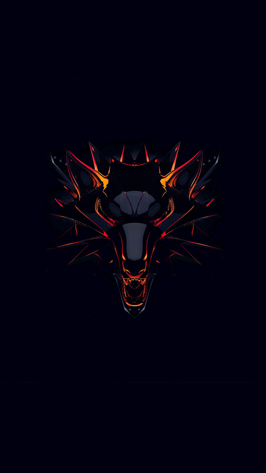 Witcher Dark Background Minimal Ultra Mobile, Dark Red Ultra Sfondo del telefono HD