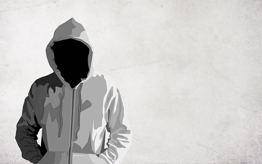 Person In White Hoodie Vector Art, Dark, Faceless • For You For ...