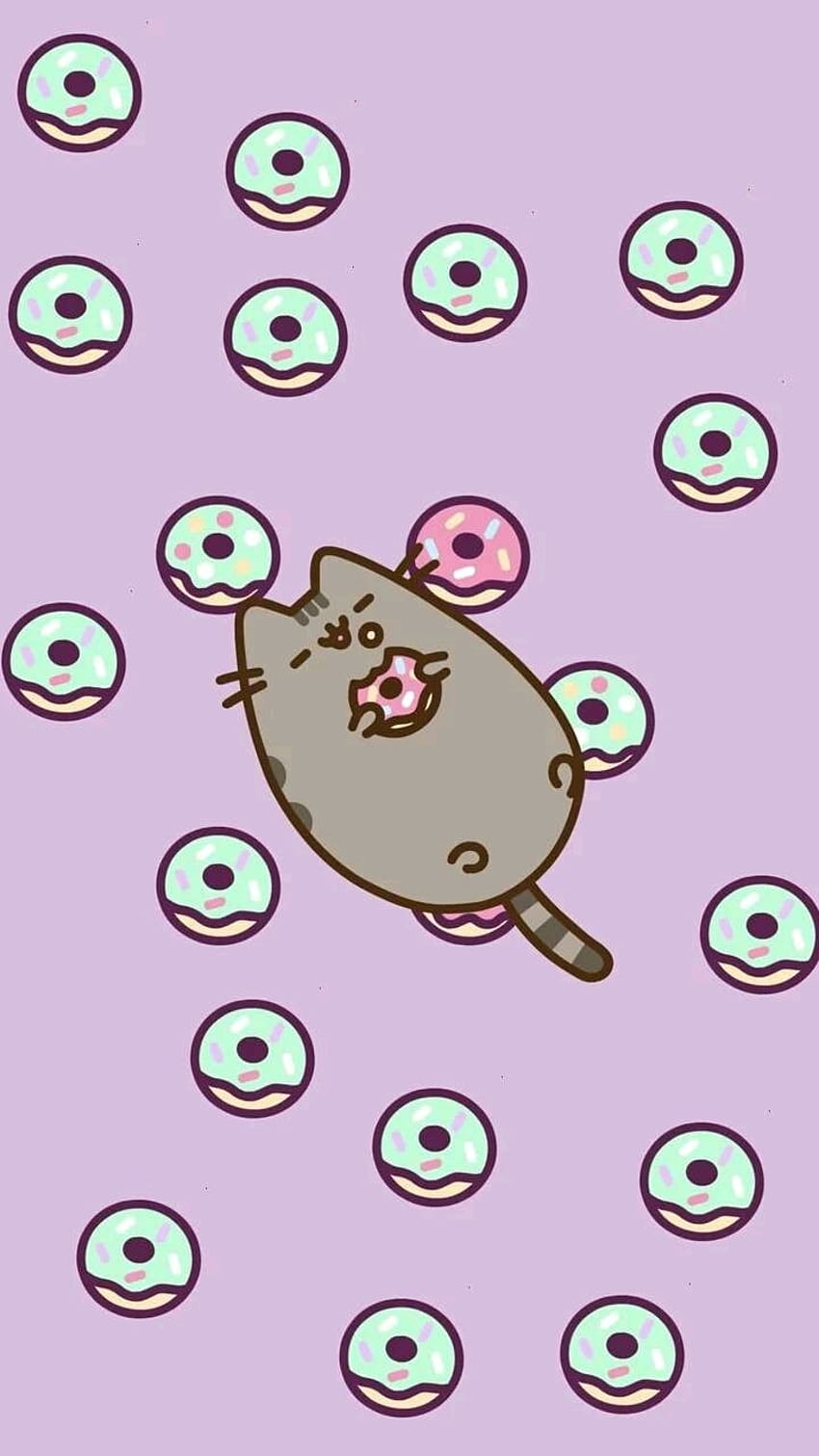 Pusheen discovered, I Donut Care HD phone wallpaper