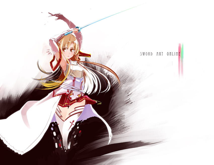 of Девушка Asuna Yuuki из Sword Art Online background HD wallpaper