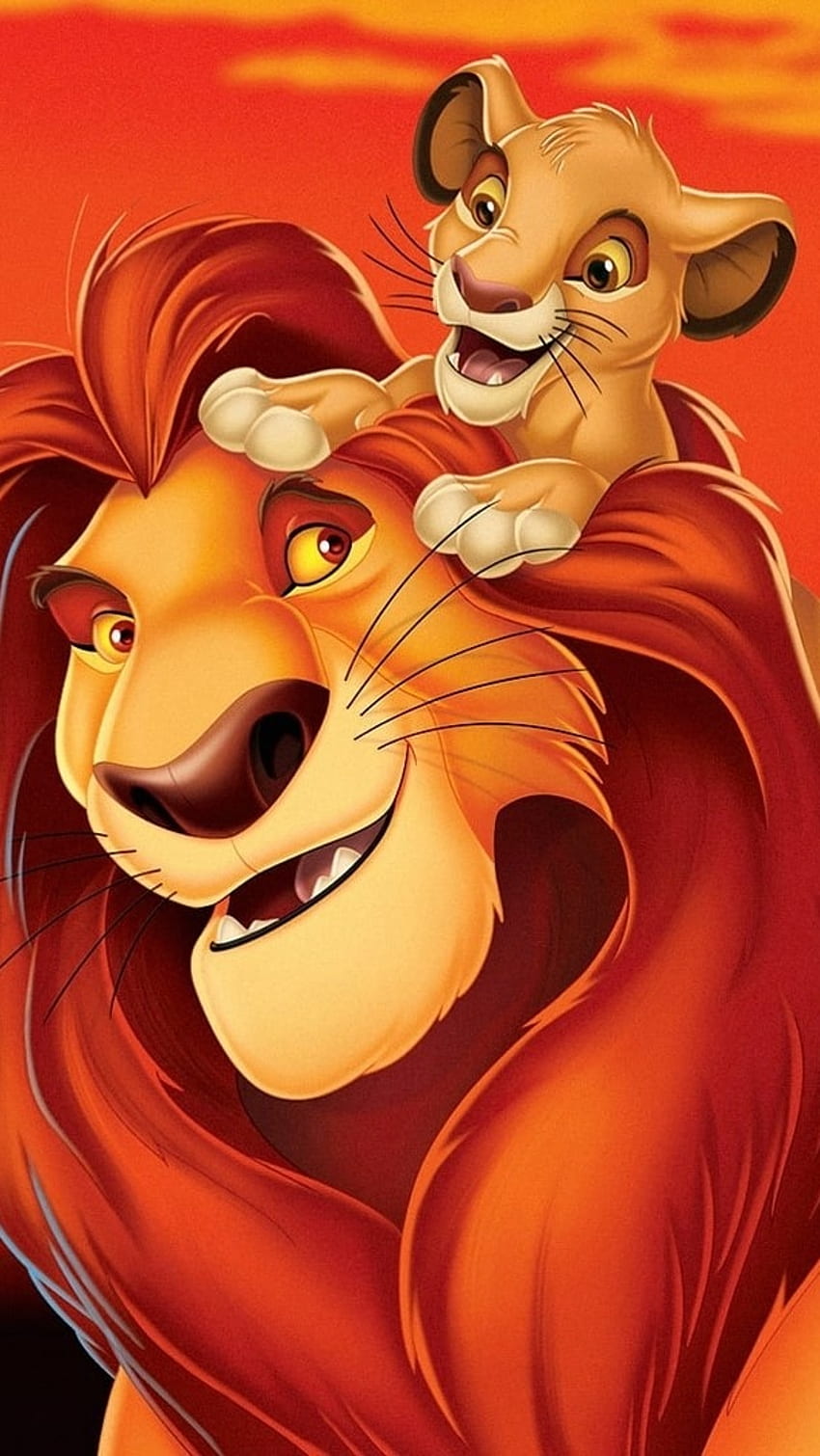 Bester König der Löwen, Sonnenuntergang, Simba HD-Handy-Hintergrundbild