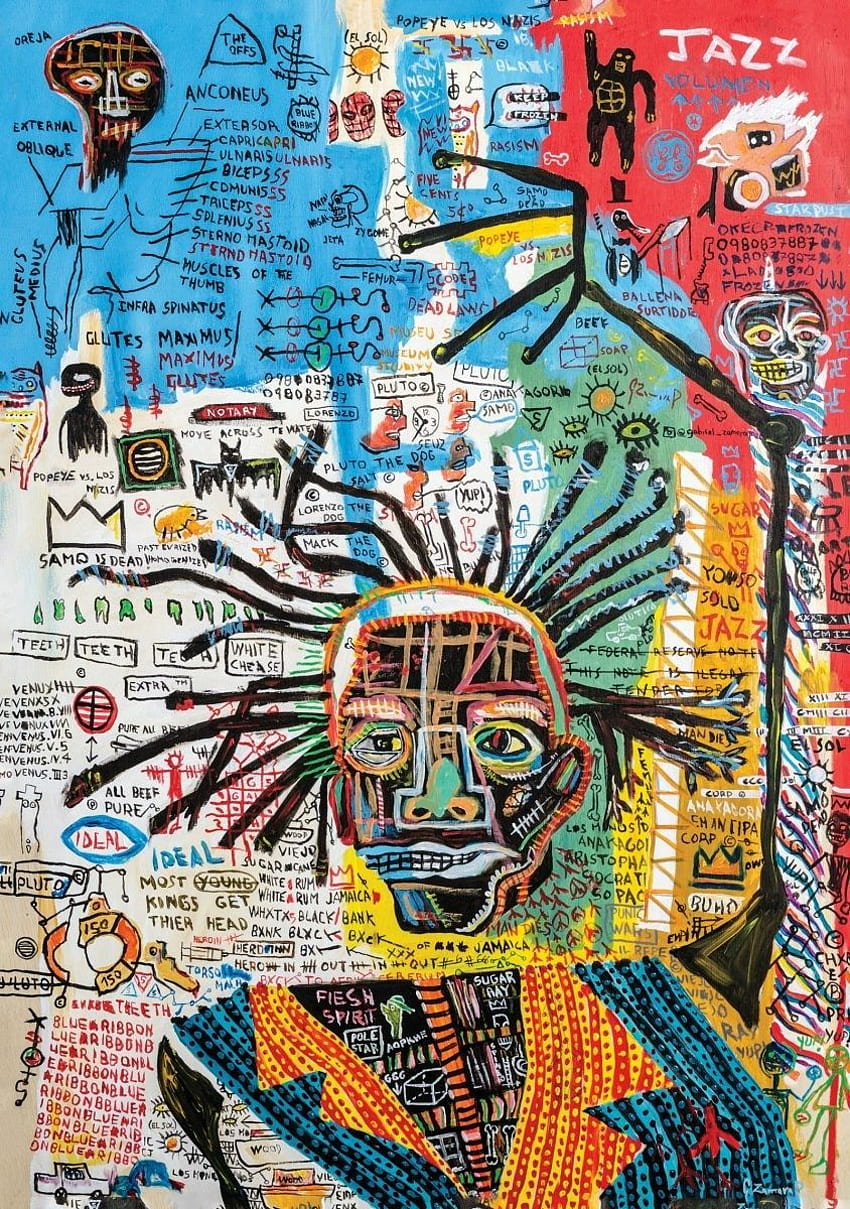 Basquiat-Kunst, Basquiat-Gemälde, Kunst HD-Handy-Hintergrundbild