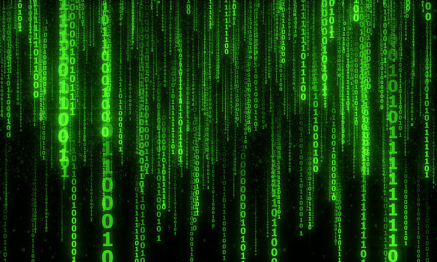 Matrix code, numbers, green HD wallpaper