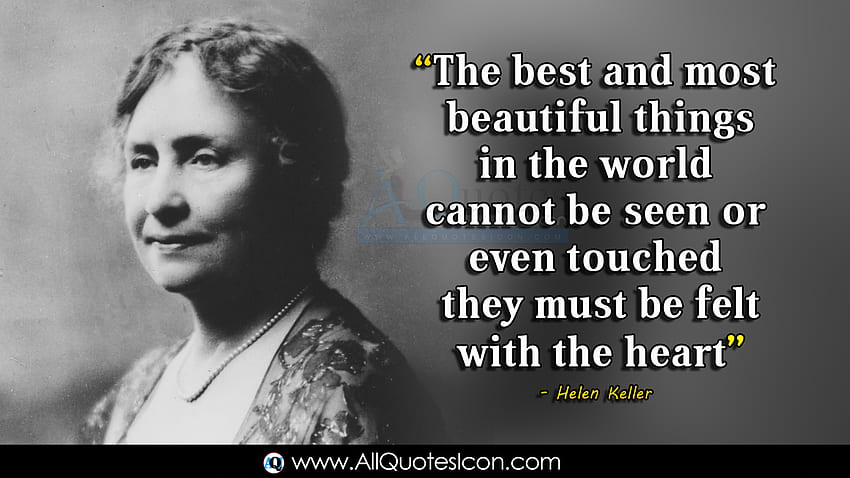 Helen Keller Citations en anglais Best Life Motivational Thoughts and Sayings English Quotes Whatsapp Status Fond d'écran HD