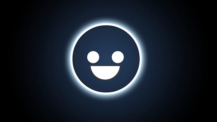 Smiley, Face, Smile, Light - Black Smiley Face -, Black and White Smile HD wallpaper