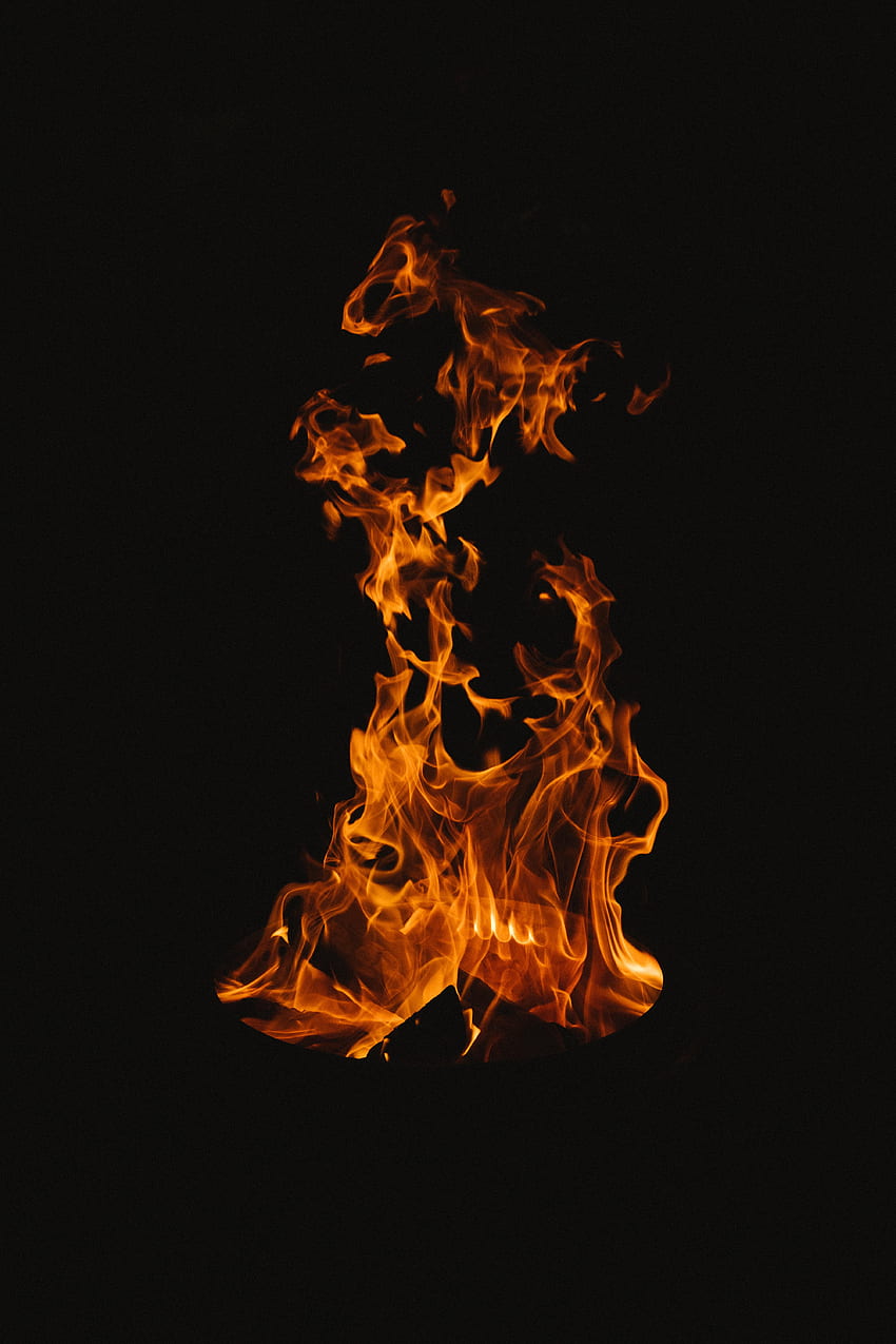 Fire, Dark, Flame, Element HD phone wallpaper