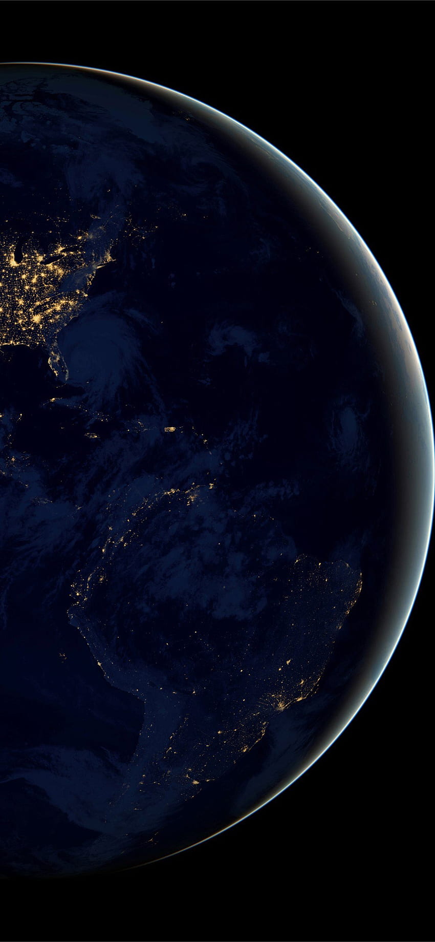 Земята от космоса Samsung Galaxy Note 9 8 S9 S8. iPhone HD тапет за телефон