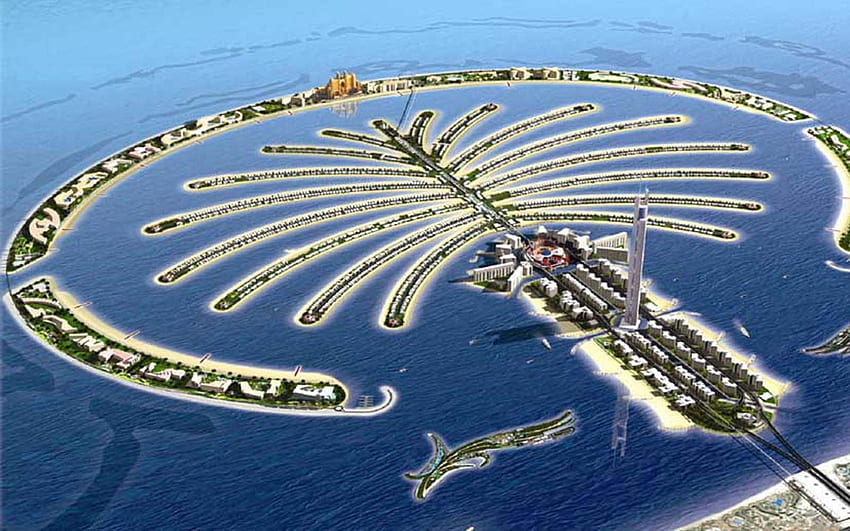 Palm Jumeirah Dubai – Atoz, isola di Dubai Sfondo HD