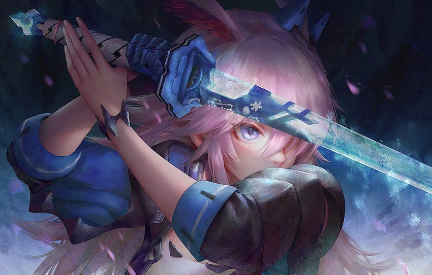 1920x1080px, 1080P Free download | girl, sword, pink hair, weapon