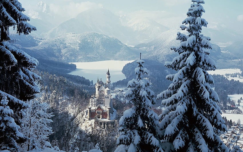 ธรรมชาติ ภูเขา ล็อค ความเป็นส่วนตัว ความเงียบสงบ ป่า เยอรมนี วอลล์เปเปอร์ HD