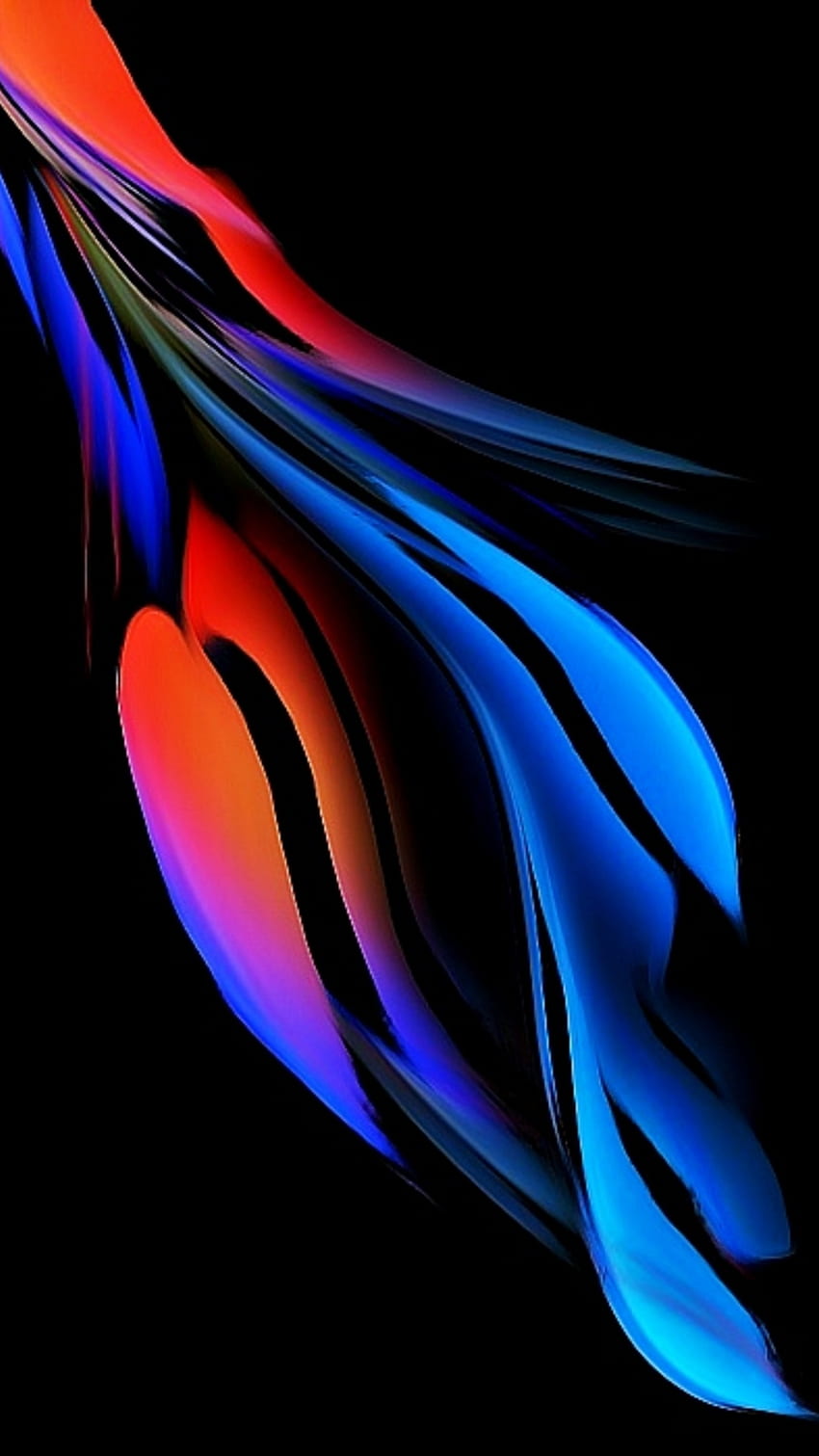 gfdfdsf, digital, azul elétrico, magenta, novo, sombra, néon, preto, abstrato, matiz, flor, vermelho, amoled, suave Papel de parede de celular HD