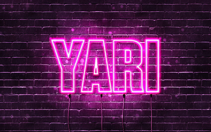 Happy Birtay Yari, , pink neon lights, Yari name, creative, Yari Happy Birtay, Yari Birtay, popular japanese female names, with Yari name, Yari HD wallpaper