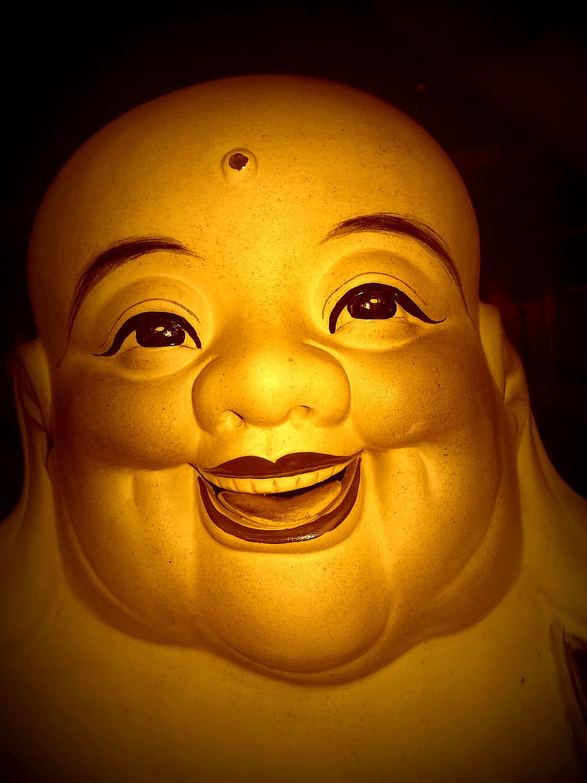 : Буда, смях, Азия, мир, лице, дебел, златен HD тапет за телефон