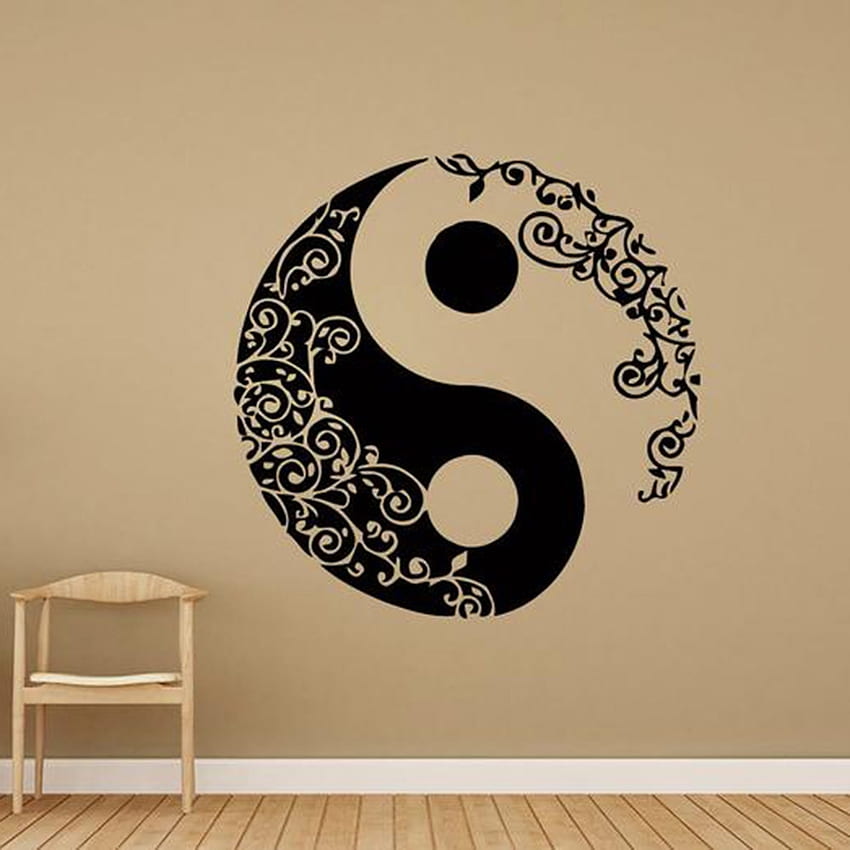 Стикер за стена Mandala Yin Yang Yoga Studio Bohemian Vinyl Sticker Boho Home Decor Bedroom Art Самозалепващ се C414. Стикери за стена. - AliExpress, Cool Yin Yang Mandala HD тапет за телефон