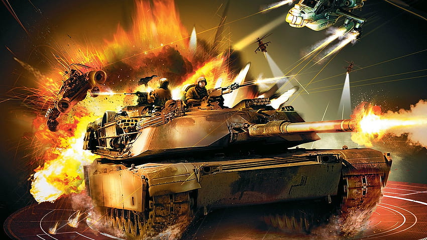Армейски танк в For, American Modern Battle HD тапет