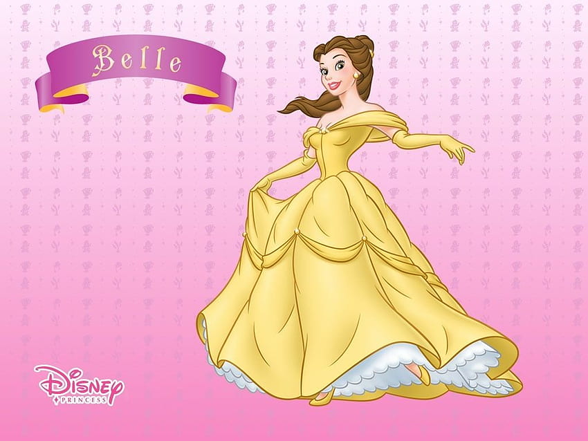 Walt Disney World: Beautifull Disney Princess Belle Wear Yellow Gown, Disney Bella HD wallpaper