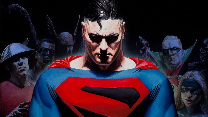 Alex Ross, Sanat, DC, Süper Kahraman, Süpermen ve Arkaplan • 972 • Wallur, Justice League Alex Ross HD duvar kağıdı