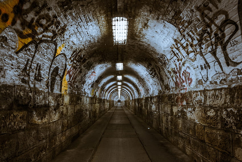 Cities, Illumination, Lighting, Tunnel, Underground, Abandoned HD wallpaper