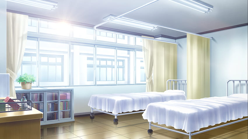 Anime girl in a hospital with a dark ambience on Craiyon
