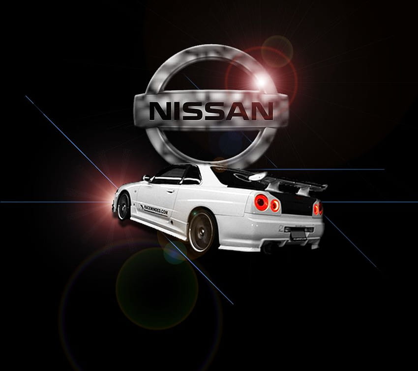 Nissan Skyline R34 Gtt clase Perezoso - Genial logotipo de Nissan - fondo de pantalla