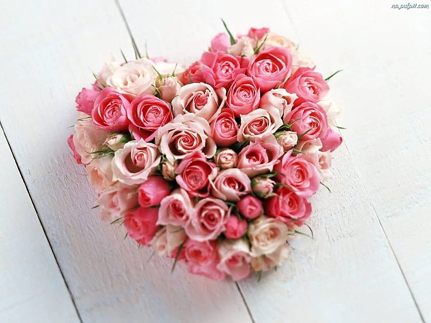 Plantes, Jour fériés, Fleurs, Des roses, Cœur, Saint Valentin, Bouquets Fond d'écran HD